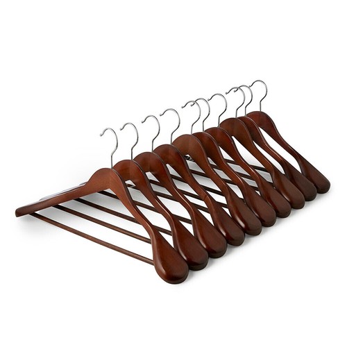 Walnut finish hangers with - walnut,