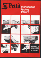 1977 Pettit Monocoque Tipping Trailers Brochure Leaflet