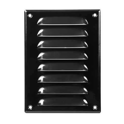 Black metal air vent grille - black,