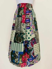 Bohemian Vintage Skirt Size 10 Colourful Patchwork Midi Peasant Gypsy Long