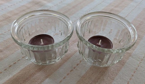 Glass tealight holders - 2,