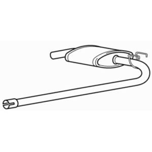 Quality rear exhaust silencer - rear,