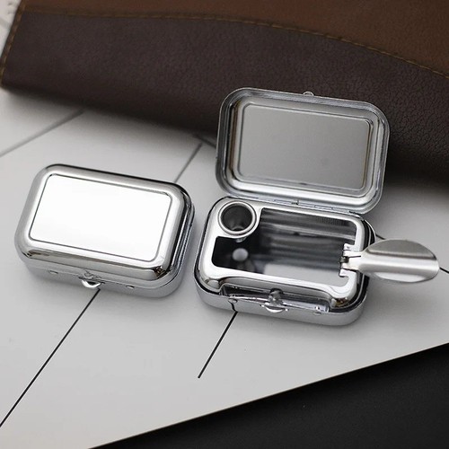 Portable metal mini ashtray - portable,