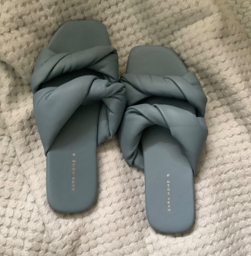 Zara blue leather flip - blue,