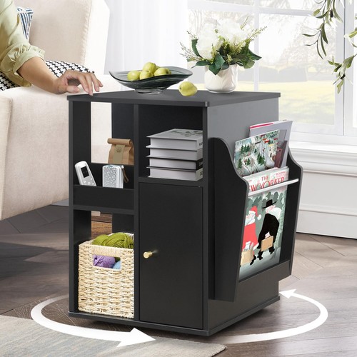 Rotating end table with - rotating,