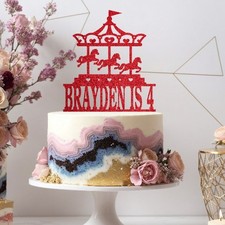 Horse Carousel Glitter Cake