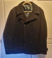 Next Navy Double Breasted Pea