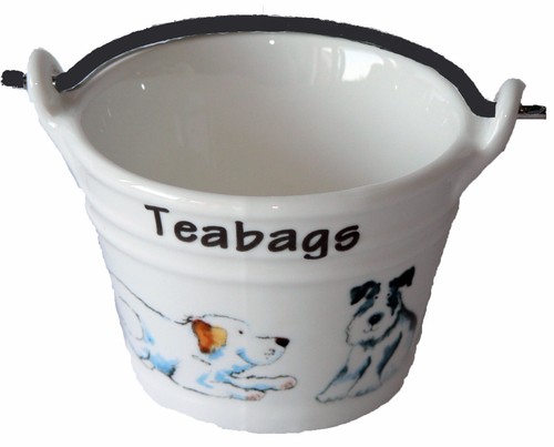 Dogs teabag tidy bucket - dogs,