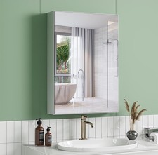 Single Door Bathroom Mirror Cabinet, Wall Mounted Storage Cupboard,