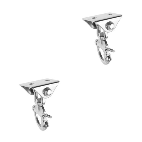 2pcs stainless steel - 2pcs, swivel