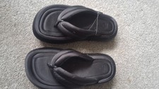 ZARA CHUNKY TOE POST SLIDERS SIZE EUR 36