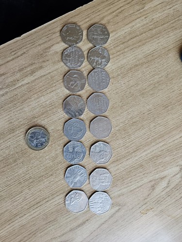 Collectors 50p english coins - collectors,