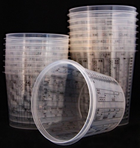 Paint resin mixing - mixing, cups
