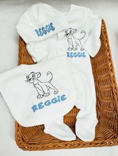 NEWBORN baby Boy sleepsuit Hat