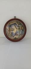 Old Framed Prattware Pot Lid
