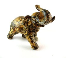 Large Elephant Collage Safari La Vie  Patchwork 10.5 inches high