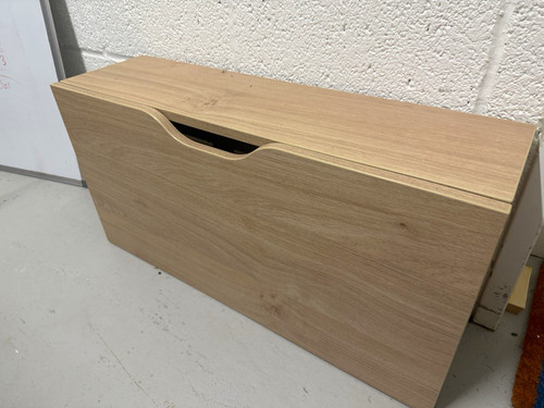 Wood effect flip down shoe - flip-down,