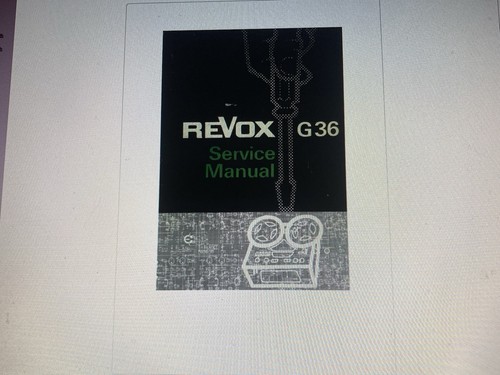 Revox g36 service - service, manual