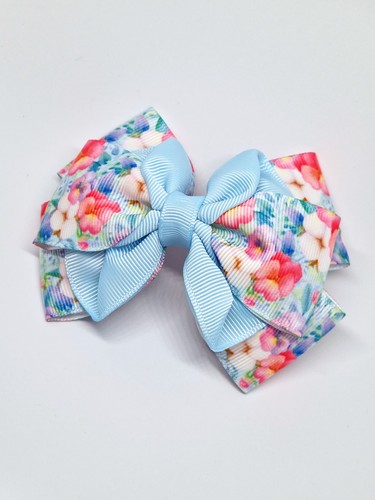 Tropical floral hair - floral, bow