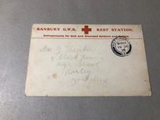 Banbury GWR Rest Station postcard to MORLEY Leeds with interesting message WW1