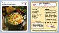 Chunky Vegetable Soup #88 - Starters - My Favourite Recipes Cardmark Card