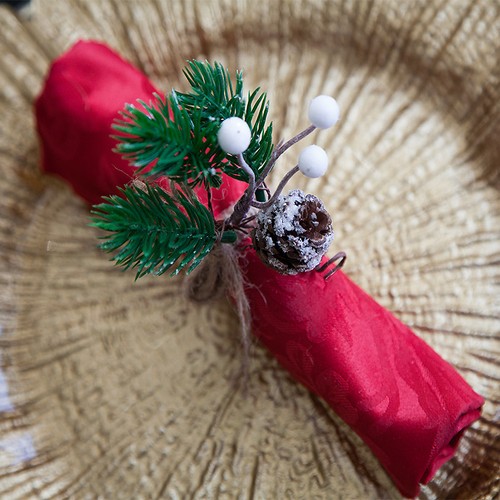 Christmas metal napkin rings - christmas,