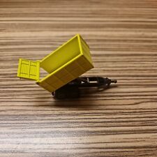 Bruder Mini Die Cast Yellow Tipping Trailer With Dumping Door That Opens