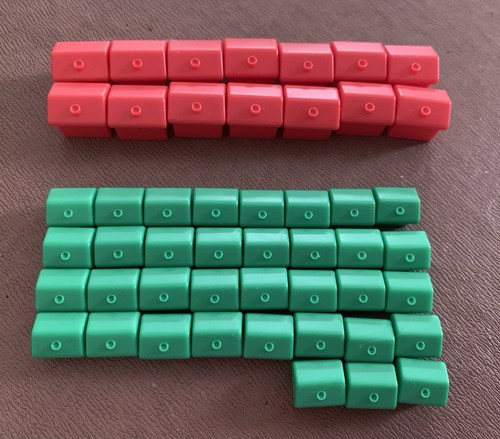 Green houses and 14 red - 14,