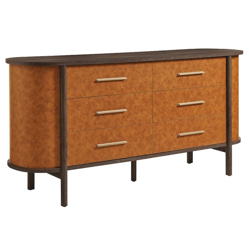 Coralie curved drawer vegan - curved, 6-drawer