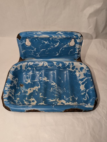 Vintage enamel covered soap - covered,