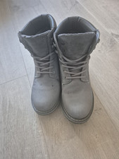 Will's Vegan Shoes Dock Boots Grey Size 5
