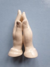Praying hands white ceramic - hands,