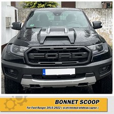 For Ford Ranger 2015-2022 Matte Black Raptor Style Bonnet Scoop Vent Hood Cover