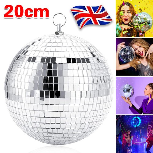 20cm mirror disco ball - disco, silver
