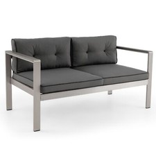 Patio Aluminum Loveseat Sofa
