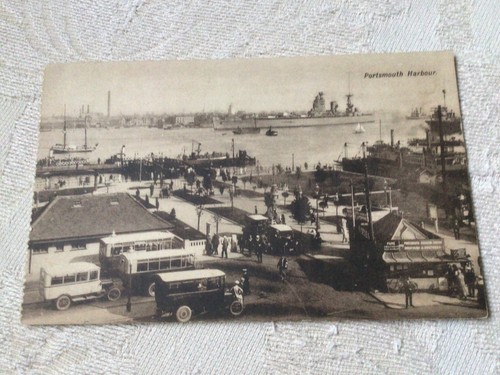Portsmouth harbour old buses - old,