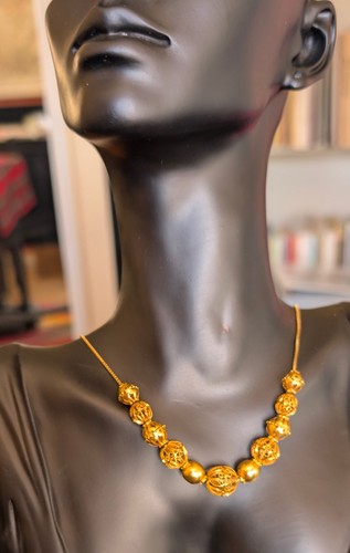 18k yellow gold - , filigree