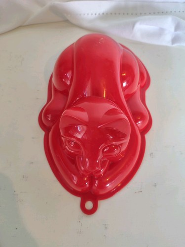 Vintage red plastic cat - vintage, jelly