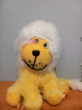 Vintage Yellow Lion Plush Toy