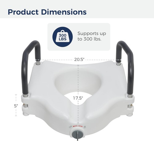 Locking raised toilet - raised,