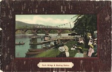 Perth Bridge & Boating Station, Smeaton's Bridge, Perth, Scotland Postcard