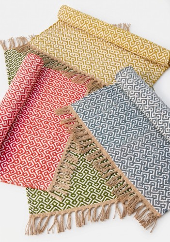 Cotton dhurrie rug - cotton,