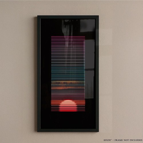 10x20 synthwave sunset poster - sunset,