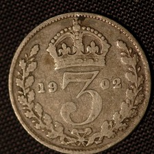 Threepence 1902 - 1910 Edward