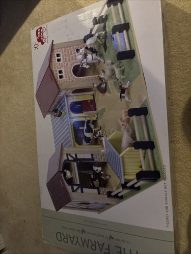 Farm yard vintage wooden toy - toy, /