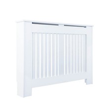 Kensington Radiator Cover Medium White Wood Modern 900mm(H) 1195mm(W) 200mm(D)