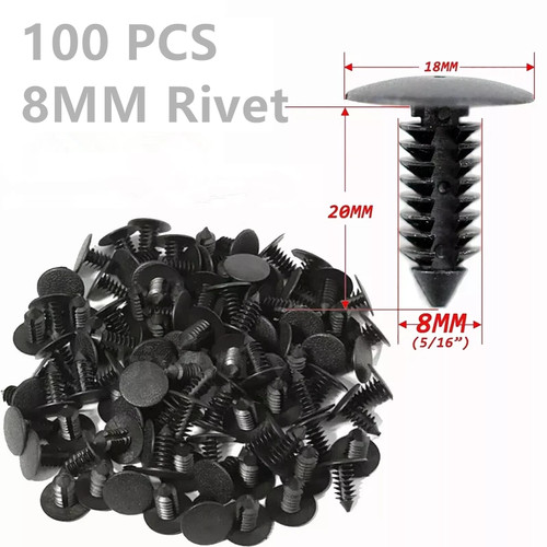 For 100pcs 8mm bumper - 100pcs, clips