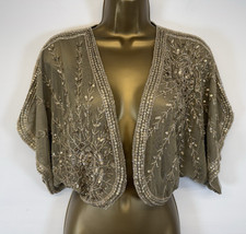 Topshop Bolero Gold Mesh Bead