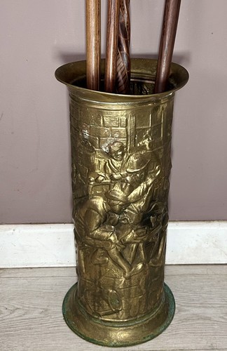Vintage embossed brass - embossed,