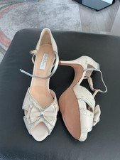 BNWOT Size 41 Ivory Leather Peep Toe Rachel Simpson Wedding Shoes 